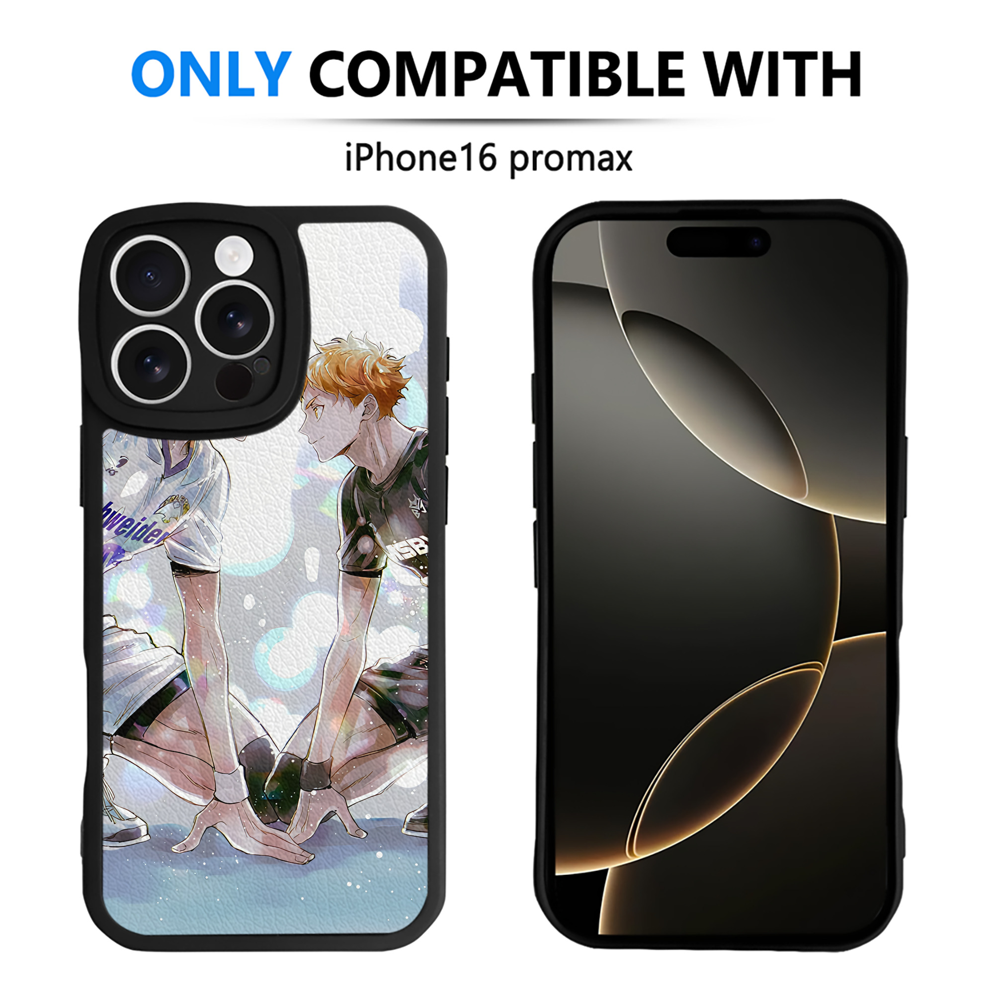 （画像用） ハイキュー!! Haikyu!! 【iPhone 16シリーズ対応】シリコンスマホケース（レザー調） 材質：シリコン
